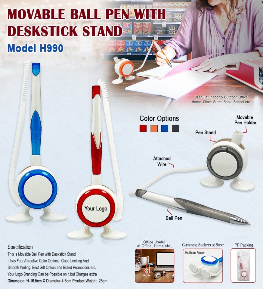 Movable Ball Pen With Spring Wire