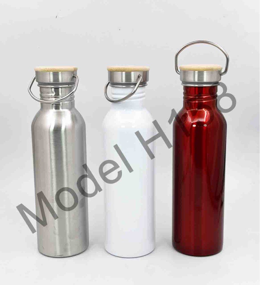 Steel Water Bottle With Wooden LID - Image 3